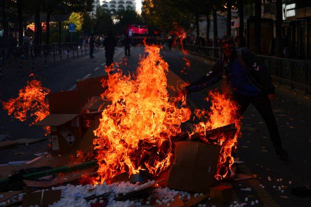 Albanian students hold anti-government protest