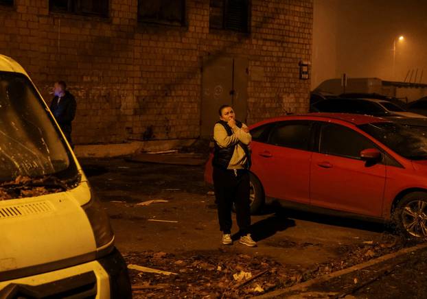 Russian missile and drone strike in Kyiv