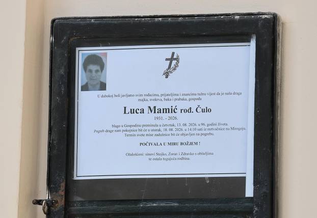 Zagreb: Posljednji ispraćaj Luce Mamić, majke Stojana, Zdravka i Zorana Mamića