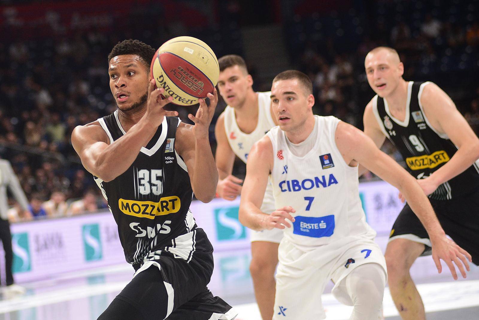 Beograd: Utakmica trećeg kola AdmiralBet ABA lige između KK Partizan Mozzart Bet i KK Cibona