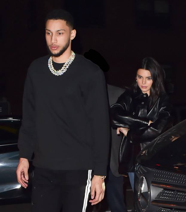 Kendall Jenner & Ben Simmons are seen leaving Zuma restaurant in New York and arriving at the Marquee club in Chelsea