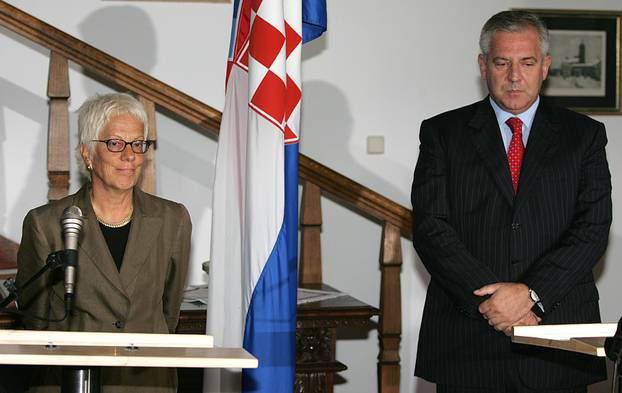 ARHIVA - 2005. Ivo Sanader i Stjepan Mesić sastali se s haškom tužiteljicom Carlom del Ponte u Zagrebu 