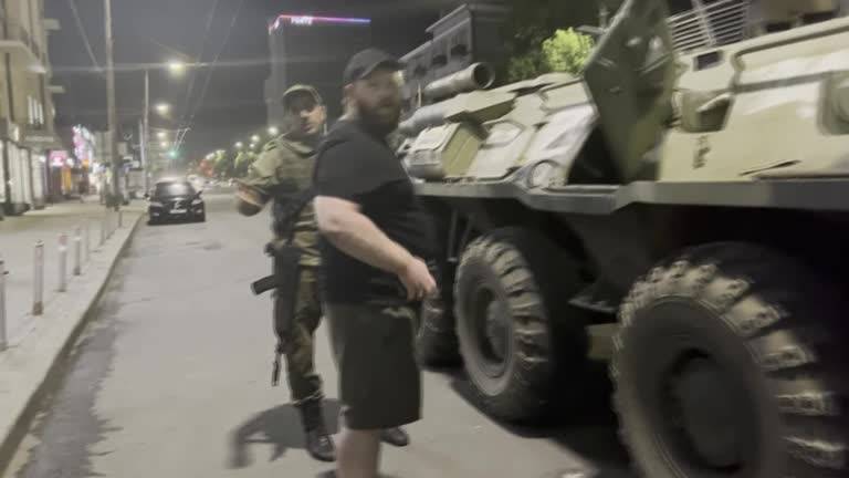 Military vehicles seen in Russia's Rostov as security tightened over Wagner 'coup'