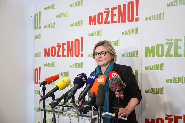 Zagreb: Sandra Benčić održala konferenciju za medije povodom dogovora o formiranju saborske većine