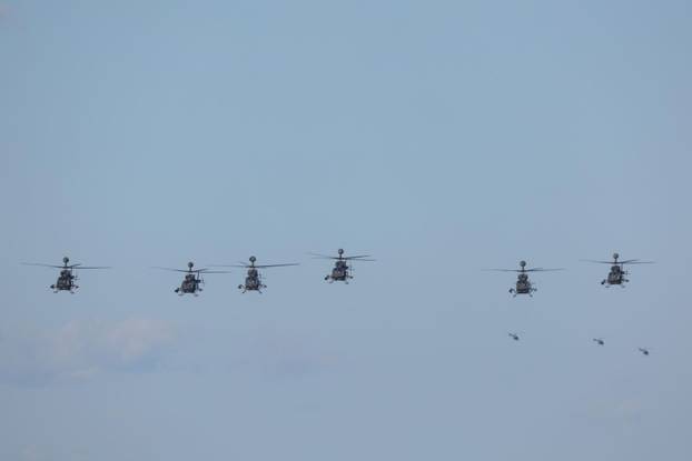 Zagreb: Generalna proba svečanog vojnog mimohoda - zračne snage 