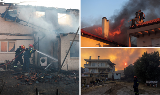 FOTO Grčka se bori s ogromnim požarima: 'Izgorjele su brojne kuće, štale i tisuće grla stoke...'