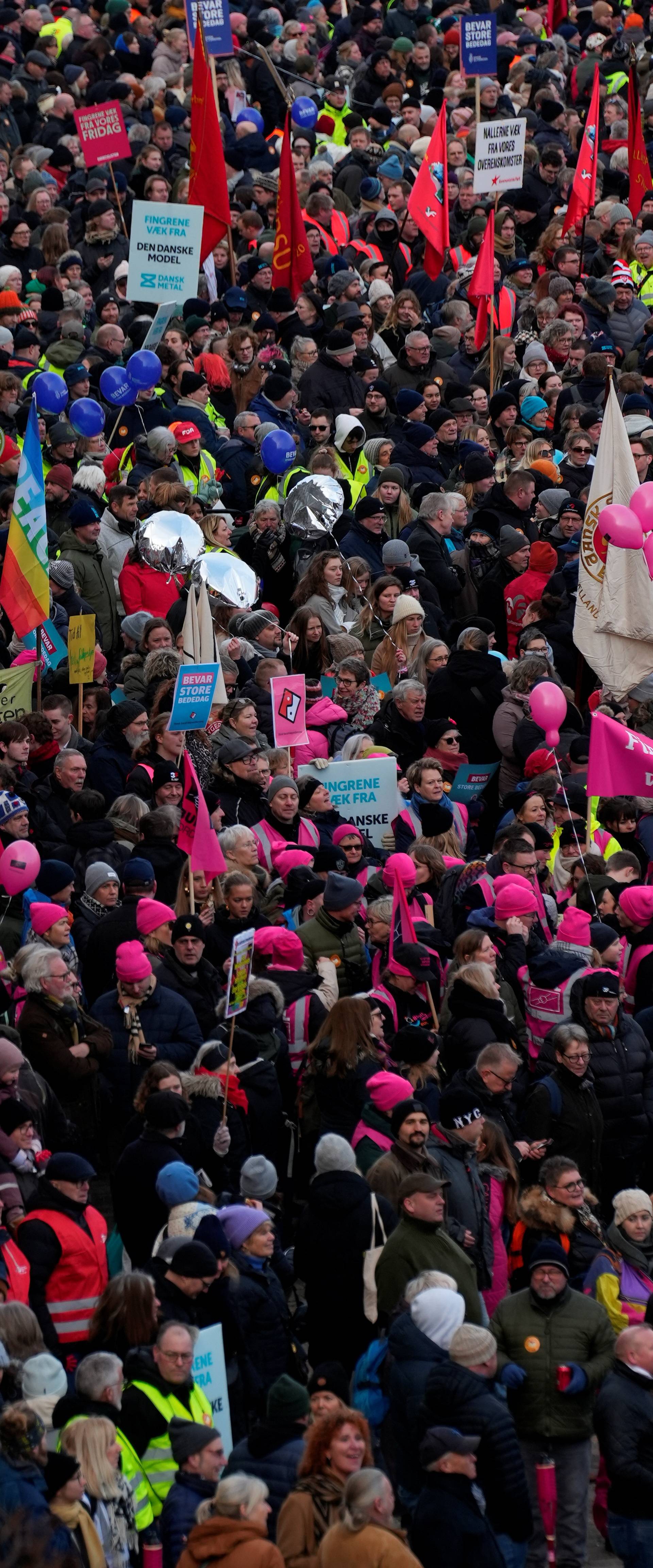 Protest in front of the Danish Parliament in Copenhagen