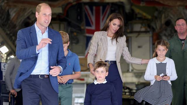 The Wales family visit the Air Tattoo at RAF Fairford