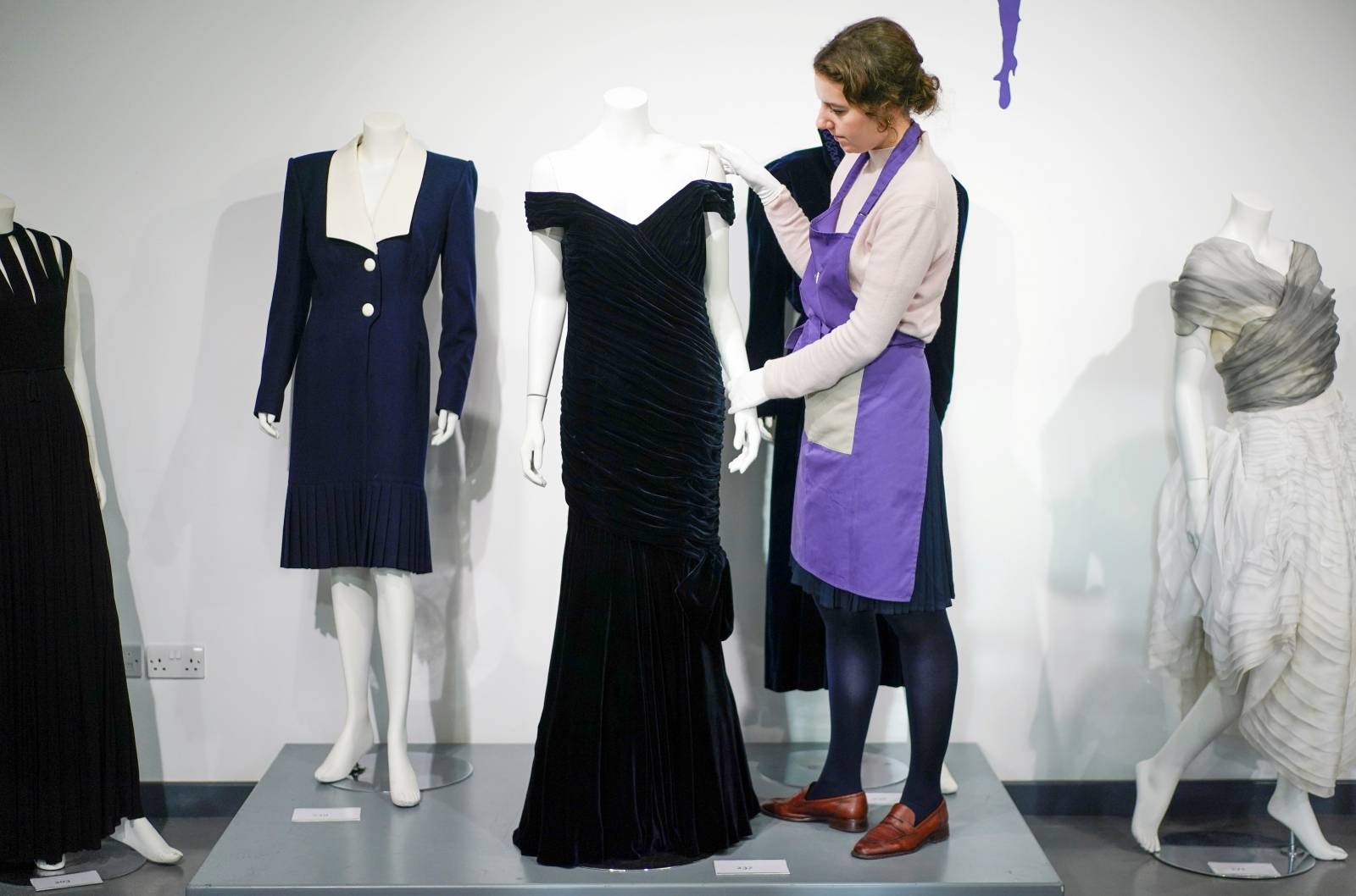 FILE PHOTO: Britain's Princess Diana's gowns pictured at Kerry Taylor auctions in London