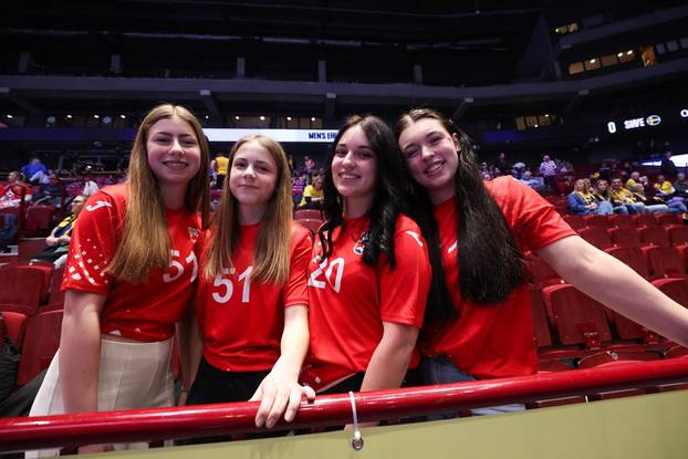 Susret Švedske i Hrvatske u prvom krugu EHF Europskog prvenstva, navijači