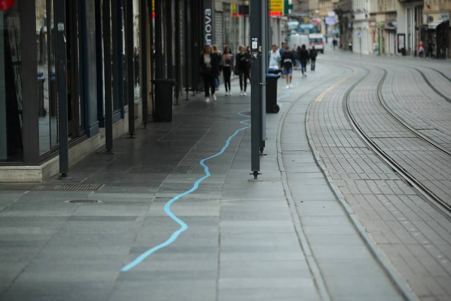 Zagreb: Nova vizura središta grada, plava traka proteže se Ilicom od Britanskog do glavnog gradskog Trga