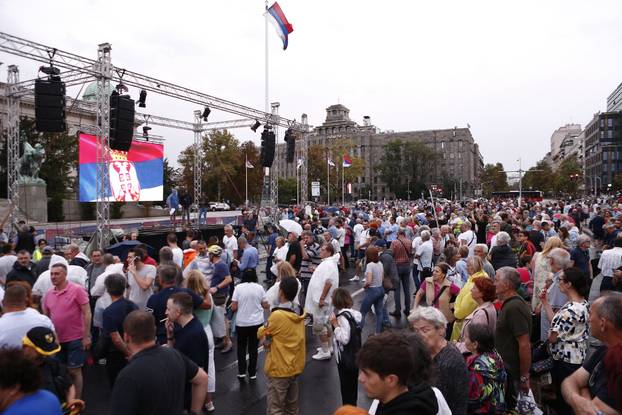 Beograd: Održan još jedan prosvjed Srbija protiv nasilja 
