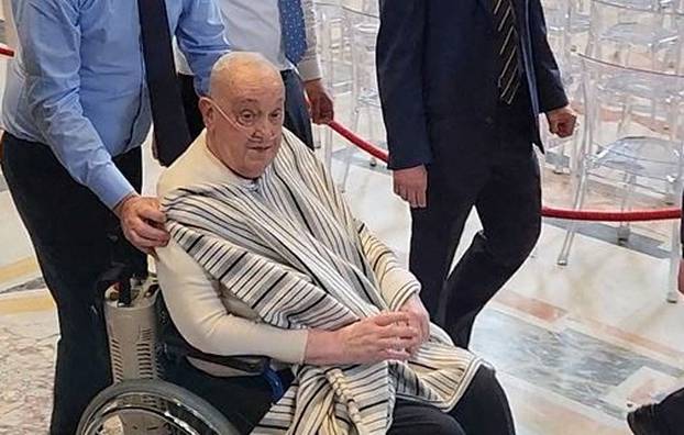 Pope Francis makes a surprise visit to Saint Peter Basilica at the Vatican