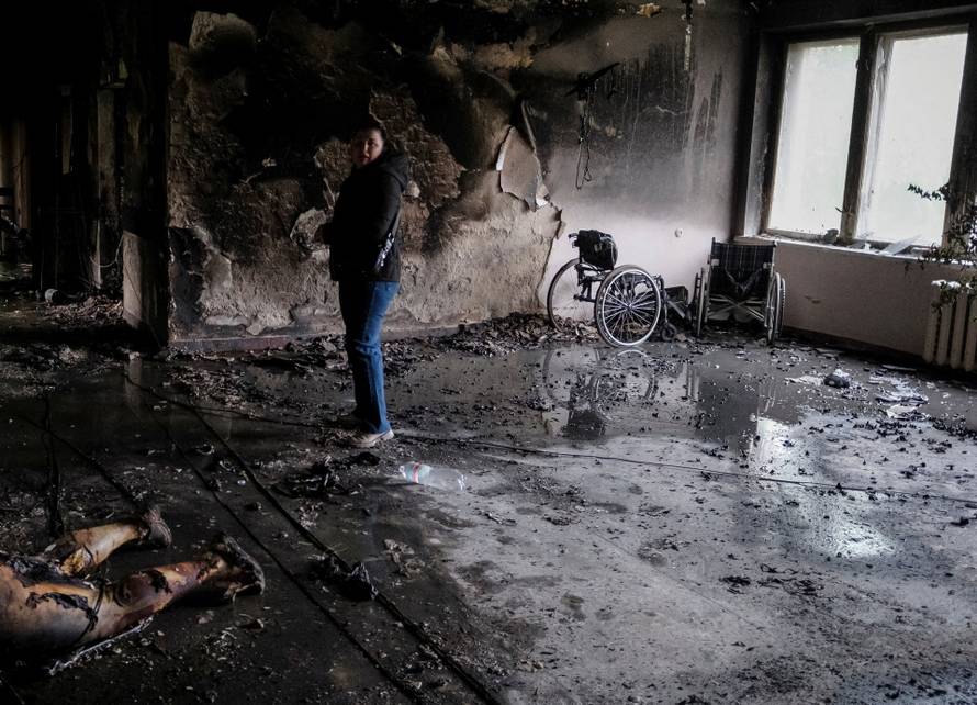 Russian missile and drone strike in Kyiv