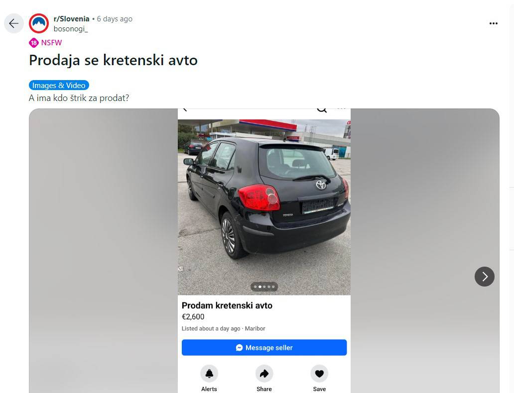 Slovenac prekinuo s curom pa objavio hit oglas: 'Prodajem kretenski auto. Tu se seksalo...'