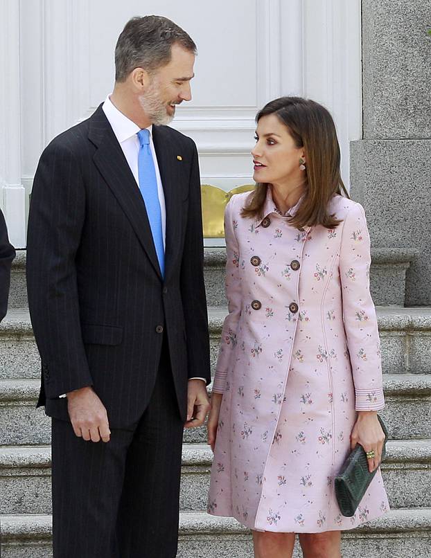 Spanish Royals Host A Lunch For President Of Mexico And His Wife.