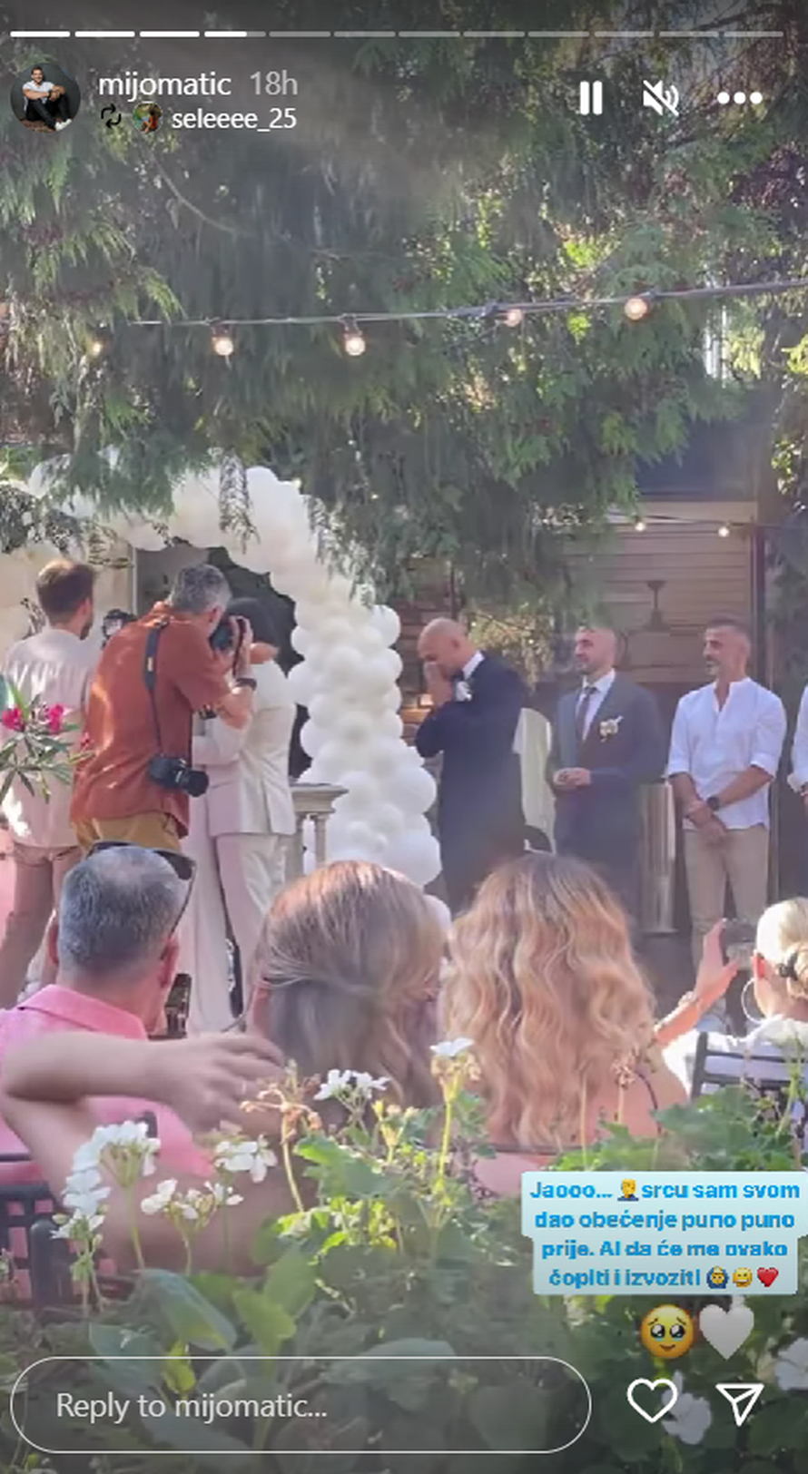 'Gospodin Savršeni' nije mogao zaustaviti suze na svojoj svadbi