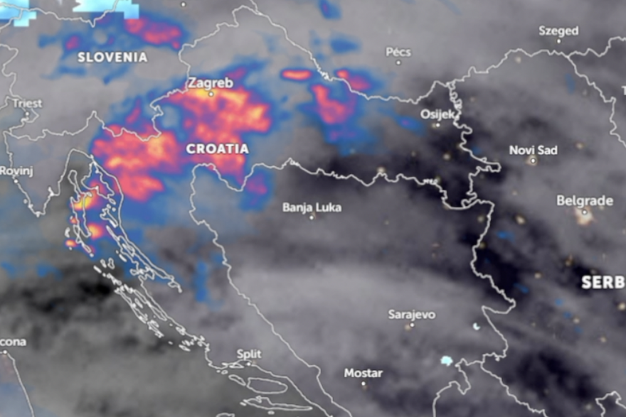 Satelitska snimka vremena u Hrvatskoj
