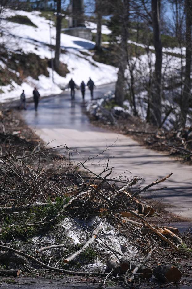 Zagreb: Posljedice olujnog nevremena na Sljemenu