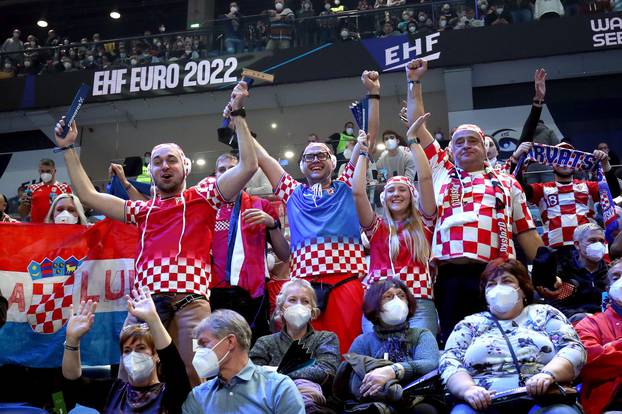 Szeged: Atmosfera u dvorani prije početka utakmice između Hrvatske i Francuske