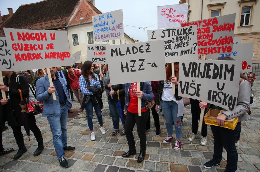 Prosvjed mladih: 'U Njemačku bih na odmor, a ne na bauštelu'