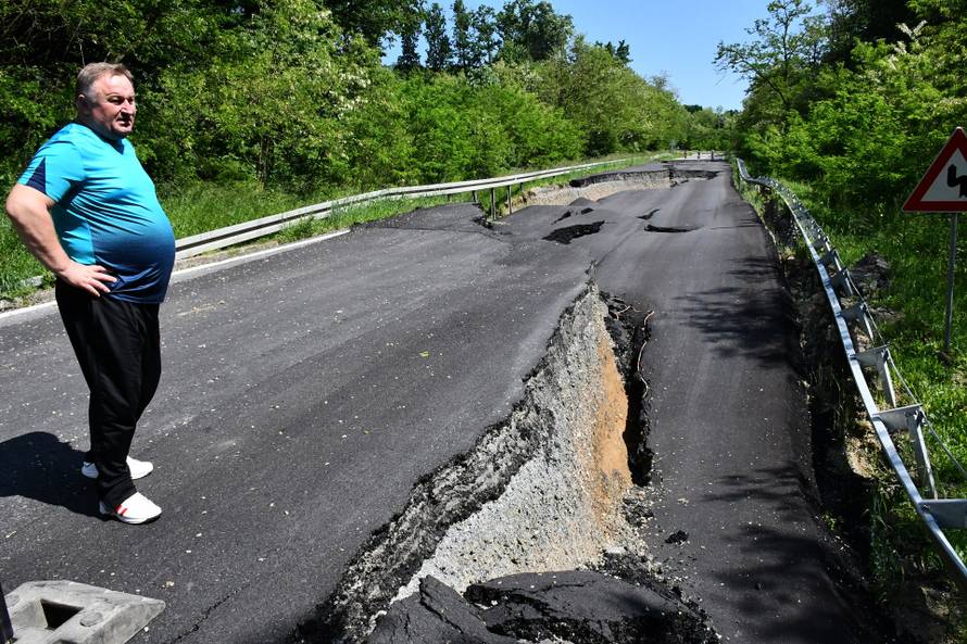 Rešetari: Ogromno klizište na dionici ceste koja povezuje Požešku kotlinu s autocestom