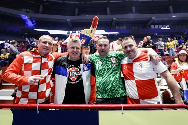 Malmo: Navijači na utakmici između Hrvatske i Švicarske EHF Europskog prvenstva