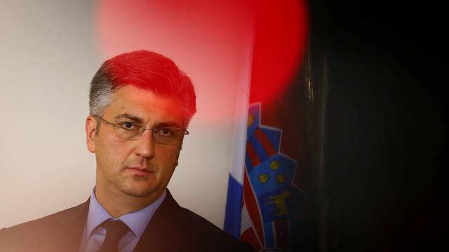 Croatian Prime Minister Plenkovic addresses a news conference in Vienna