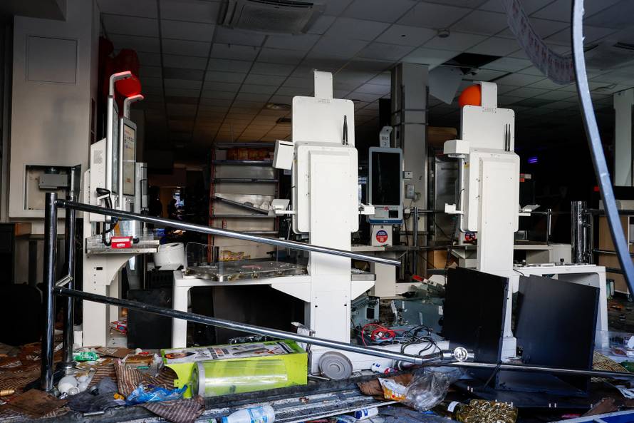 Aftermath of clashes during a national day of protests against the cost of living and rising fuel prices, in Paris