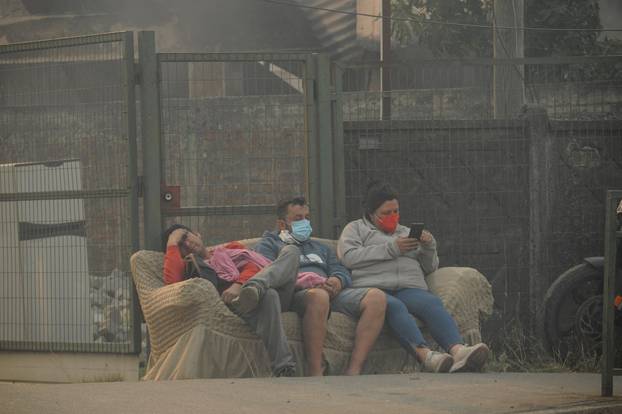 Wildfire burns in Chile