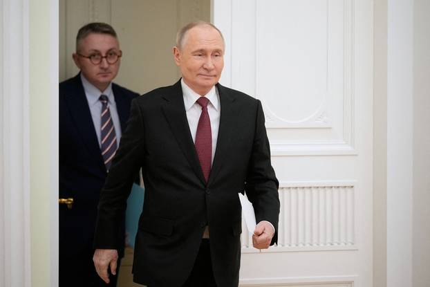 Russian President Putin meets with members of the Council of the Collective Security Treaty Organization (CSTO) Parliamentary Assembly in Moscow