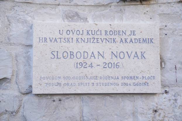Otkrivena ploča Slobodanu Novaku u Splitu