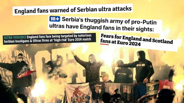 Englezi u panici zbog srpskih huligana na Euru: 'Tuku policiju, vole Putina i svugdje rade kaos'