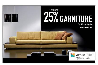 Meblo Trade – 20% popusta na garniture do 18. listopada