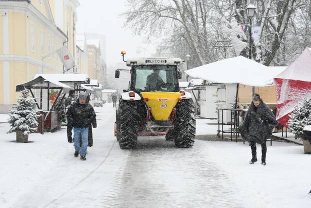 Prvi ovogodišnji snijeg u Bjelovaru