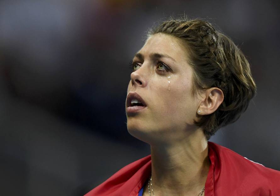 Athletics - Women's High Jump Victory Ceremony