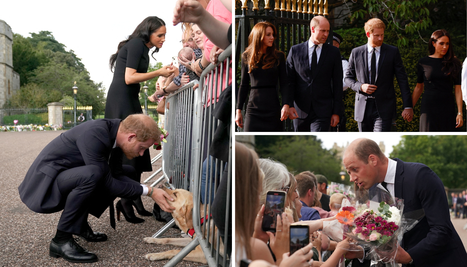 Ponovno na okupu: Princ Harry i William sa suprugama izašli pred dvorac i pričali s ljudima