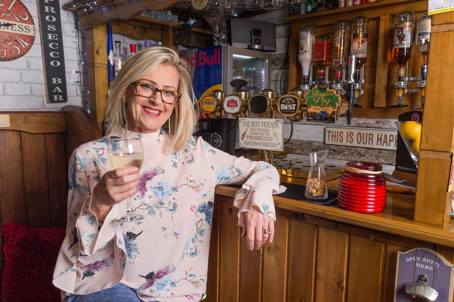 WIFE BUILDS HUSBAND PUB IN GARDEN