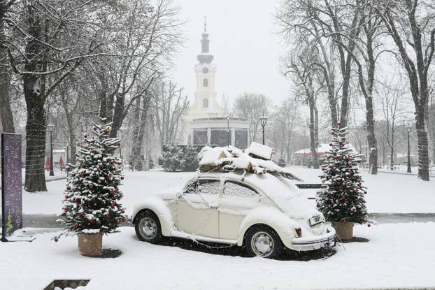 Prvi ovogodišnji snijeg u Bjelovaru