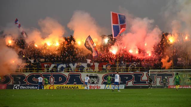 Pula: Navijači Hajduka na susretu 16. kola HNL-a Istra 1961 - Hajduk