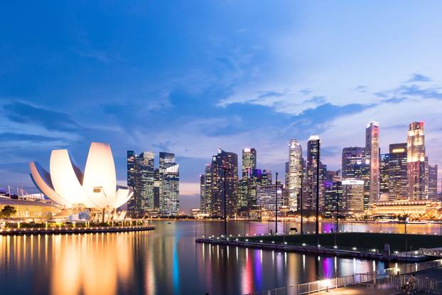 Singapore skyline and business district