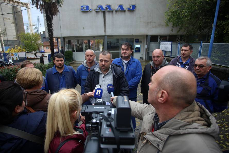 Rijeka: Konferencija za medije sindikalaca 3. Maja koji nastavljaju sa Å¡trajkom