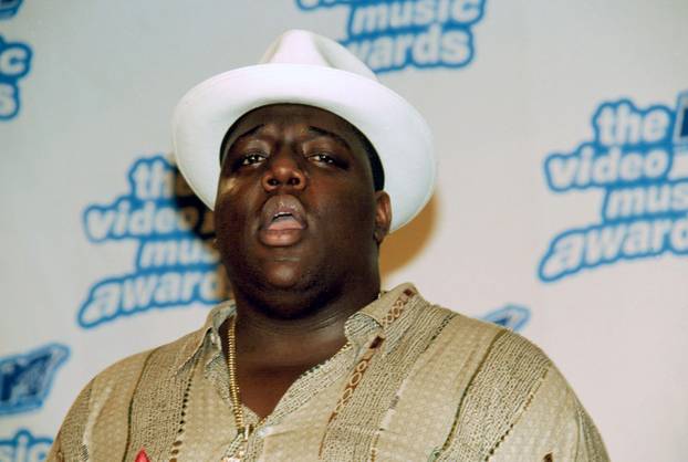 The Notorious B.I.G. (aka Biggie Smalls) at the MTV Video Music Awards, New York City.  September 7, 1995.Credit:  Scott Weiner / MediaPunch