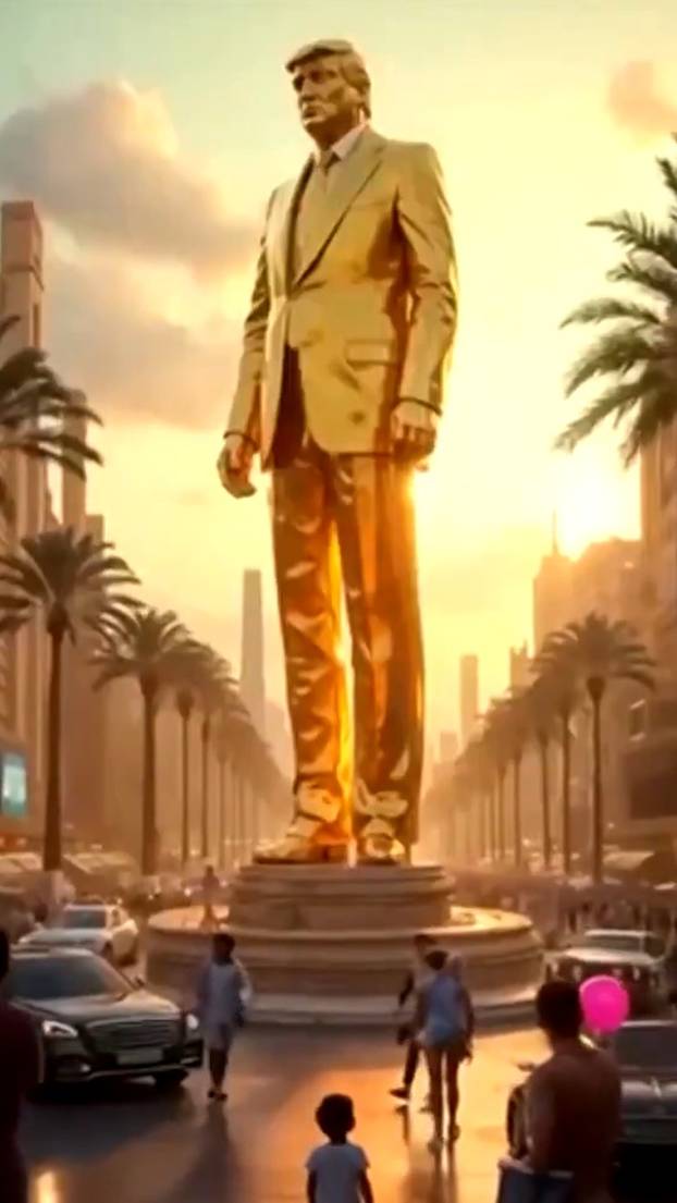 FOTO NAJLUĐE OBJAVE TRUMPA Sebe prikazao kao Isusa i papu. Igrao i nogomet s Ronaldom...