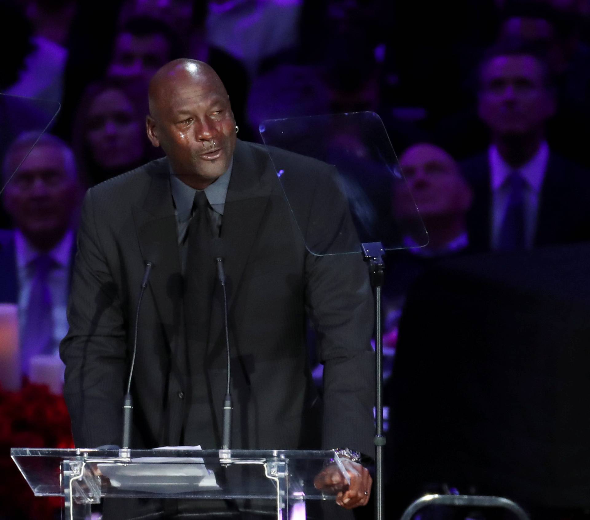 Public memorial for NBA great Kobe Bryant, his daughter Gianna and seven others killed in a helicopter crash on January 26, at the Staples Center in Los Angeles, California