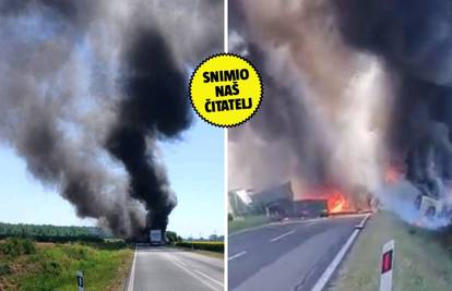 Detalji strašne nesreće u Slavoniji: 'Sudarila su se dva kamiona i traktor s prikolicama'