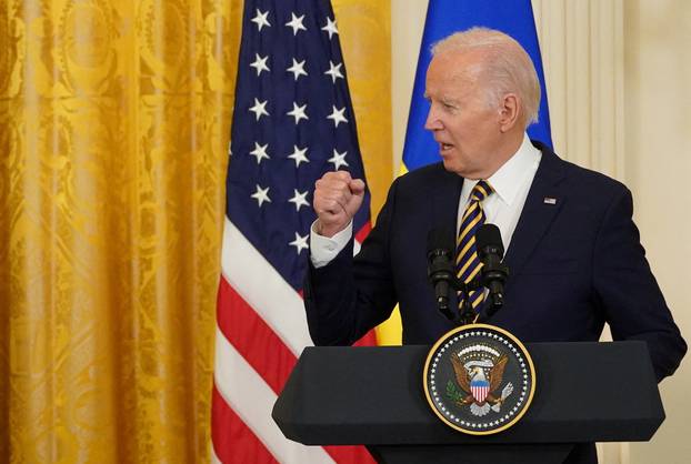 U.S. President Biden welcomes Ukraine's President Zelenskiy at the White House in Washington