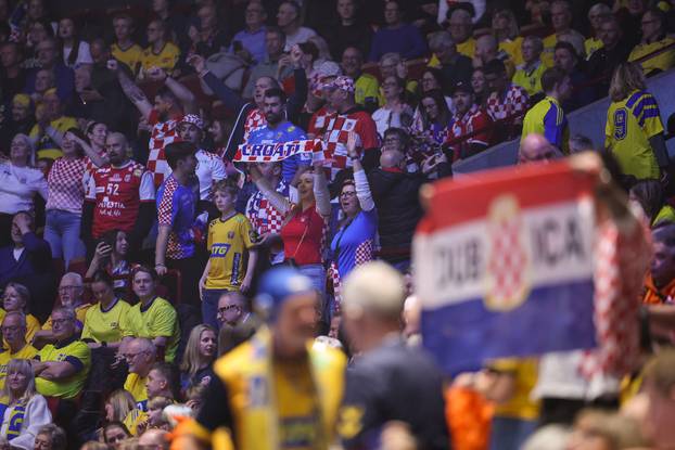 Susret Švedske i Hrvatske u prvom krugu EHF Europskog prvenstva,navijači