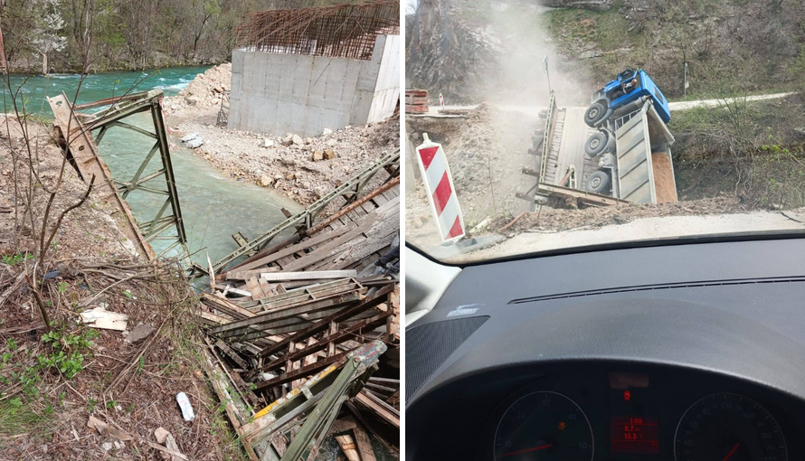 FOTO Kamionom krenuo preko mosta u BiH, most propao! 'Čudo da nije bilo ozlijeđenih'