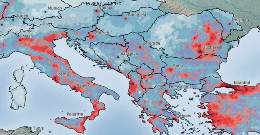 Objavili novu kartu najtrusnijih područja: Evo gdje je Hrvatska